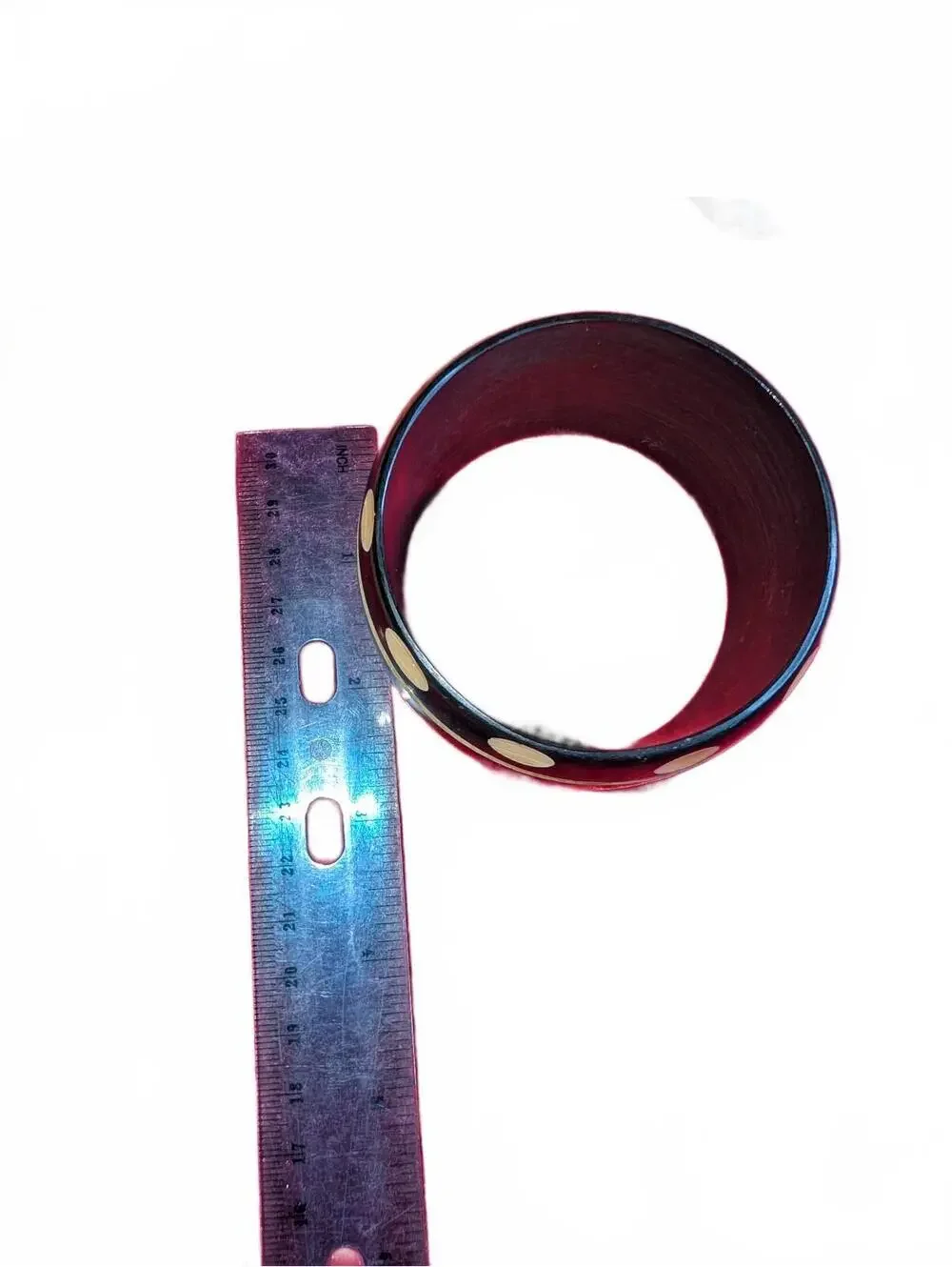 Handcrafted 1980s Bangle Bracelet with Decorative Pattern